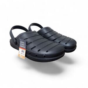 Rugged Shark Slip-On Clog Sandals Men's Size 13 Black EVA Plastic NWT